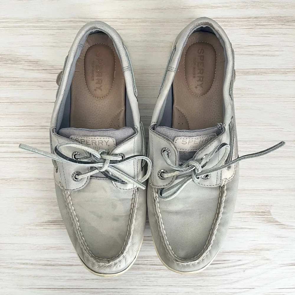 Sperry Topsider Koifish Sparkle Grey Boat Shoes